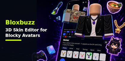 BloxBuzz 3D Skin Editor for Blocky Avatars — Android app hero